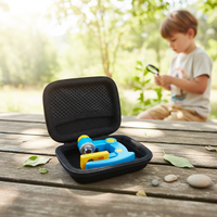Jouet éducatif portable, mini microscope numérique pour enfants, étui de transport en EVA avec fermeture éclair