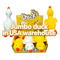 Canard géant sensoriel anti-stress en caoutchouc jaune de 36 cm (14 pouces) – Jouet Squishy Jumbo Canard Géant de 36 cm – Entrepôt USA