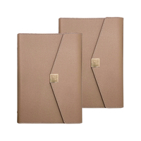 Carnet de notes avec couverture en cuir PU, reliure à anneaux, Journal intime
