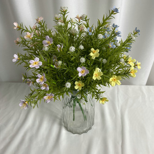 K33 giardino Patio decorazione casa <span class=keywords><strong>margherita</strong></span> fiori Bouquet ramo Daisy pianta pianta verde artificiale per interni esterni <span class=keywords><strong>margherita</strong></span> - Product Image 2