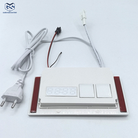 Espejo LED Inteligente de 12V 12W con Interruptor Táctil, Fuente de Alimentación Integrada, Pantalla de Hora y Temperatura, Sensor Antivaho para Espejo de Baño
