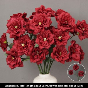 <span class=keywords><strong>Ramo</strong></span> <span class=keywords><strong>de</strong></span> Flores Artificiales <span class=keywords><strong>de</strong></span> Color Rojo para Boda, Hecho a Mano, con Frutos Rojos y Flores <span class=keywords><strong>de</strong></span> Seda para Decoración <span class=keywords><strong>de</strong></span> Techo <span class=keywords><strong>de</strong></span> Salón - Product Image 6