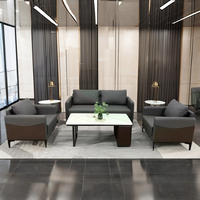 Büro Sofa Modern Minimalist Chinese Business Empfang Leder Empfangs set Tee tisch Kombination