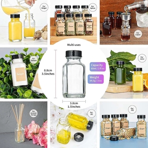 Logo kustom 0.5oz 1oz 2 oz 4oz dapat digunakan kembali kaca kecil botol Shot jahe dengan tutup kedap udara, wadah jus mulut lebar - Product Image 5