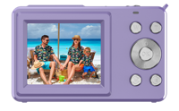 Appareil photo numérique Full HD 1080P DC01C avec flash LED, détection de visage, webcam, 9 filtres, 13 modes scénarios, appareil photo compact pour la photographie quotidienne