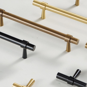 มือจับลิ้นชักทองเหลืองสีดำด้าน - สไตล์ฝรั่งเศสกลางศตวรรษ สำหรับตู้และตู้เสื้อผ้าสไตล์อเมริกันโมเดิร์น - Product Image 4