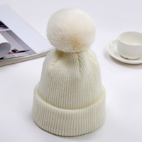 Chapeaux d'hiver multicolores pour l'extérieur, casquette mignonne, chapeau bob pour enfants, bébés, garçons et filles, adorable bonnet pour enfant avec pompon