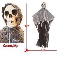 Effrayant fantôme crâne gaze Grimace Halloween décoration extérieure Halloween maison hantée décorations de fête