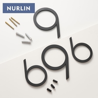 Nurlin laiton massif 4-12 pouces 10-30cm grand numéro lettre porte maison Public noir flottant Signature extérieur chiffres plusieurs tailles