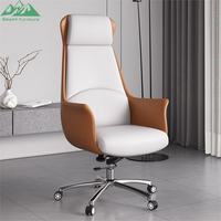 Chaise de bureau ergonomique Wayon en cuir synthétique avec refroidissement, chaise pivotante moderne pour la maison et le bureau