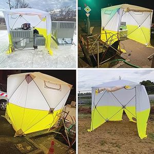 Tente de travail extérieure robuste à montage instantané, abri utilitaire en Oxford 600D, imperméable, ignifuge, UV50+, pour travaux de construction - Product Image 3