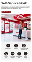 Kiosque à écran tactile de 21.5 pouces Self Checkout Machine Terminal de paiement Kiosque Imprimante Kiosque de commande en libre-service pour Kfc/Restaurant