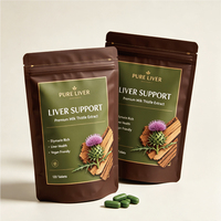 Sachet refermable personnalisé de qualité alimentaire pour capsules de compléments alimentaires à base de plantes, emballage pour capsules de chardon-Marie