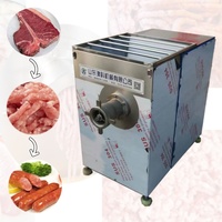 Machine à hacher la viande électrique commerciale, hachoir à viande SUS304 pour le bœuf, le porc, le poulet, équipement de boucherie pour restaurant