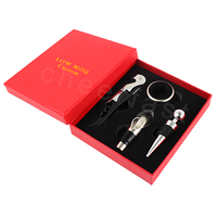 Kit tire-bouchon décapsuleur en métal pour vin, en acier inoxydable, avec accessoires et outils pour bouteilles de vin, personnalisable pour marque privée, très demandé