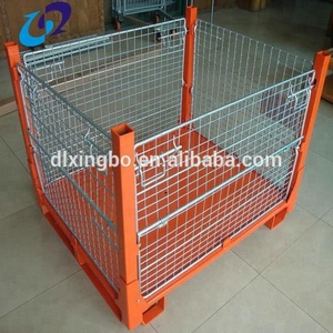Công nghiệp dây thép lưới Pallet <span class=keywords><strong>container</strong></span> Stackable lồng Giỏ hộp cho hiệu quả Pallet Kệ Hệ thống lưu trữ - Product Image 3