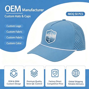 Custom 5 Panel for Baseball Hat Hydro Rope Embroidery 100% Polyester Waterproof Performance <b>Camo</b> Outdoor Hiphop - Product Image 1