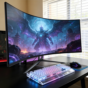 จอคอมพิวเตอร์โค้ง Rebekah Factory ขนาด 27 นิ้ว ความละเอียด 1080P 1440P 144Hz 165Hz สำหรับ <span class=keywords><strong>PC</strong></span>  แบบไร้ขอบ จอ LCD สำหรับเล่นเกม ความโค้ง 1800R - Product Image 4