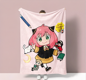 ผ้าห่มไมโครไฟเบอร์พิมพ์ลายตามสั่ง โมนา แวมไพร์ อันยา ฟอร์เกอร์ ธีมครอบครัวสายลับ - Product Image 6