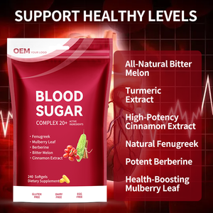Cápsulas Blandas para el Equilibrio del Azúcar en Sangre, Venta al Por Mayor de Fábrica, Más de 20 Ingredientes Activos, Fenogreco, Berberina, Canela - Product Image 2