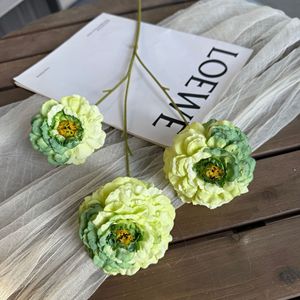 Fleurs artificielles de pivoine Jinxi en soie, décorations de mariage, 3 têtes, design Koi, accessoires de photographie en extérieur, décoration intérieure - Product Image 4