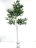 Feuilles artificielles à tige unique LUYI, plantes vertes artificielles pour la décoration de la maison