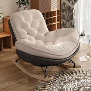 Modern Luxury Nordic Italian Patio Comfy Penguin Rocking Recliner Single Sofa Leather Leisure Accent <strong>Lounge</strong> <strong>Living</strong> <strong>Room</strong> <strong>Chairs</strong> - Product Image 2