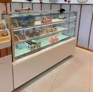 Exibição de confeitaria de mesa refrigerada, exibição de bolo de armário, porta, fabricante, frigorífico, vitrine de bolo