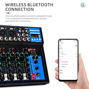 Audio <strong>Mixer</strong> 7 Channel Stereo USB MP3 DJ Controller Console Performance Stage <strong>Karaoke</strong> Mezclador De Audio for Stage MG07 - Product Image 2