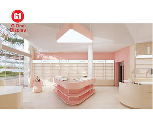 Modular Gold Stainless Cosmetic Shop Fitting System Luxury Beauty Boutique Interior Architecture Design to Reality - Product Image 6