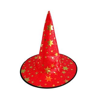 Sombrero <span class=keywords><strong>de</strong></span> Tela en Forma <span class=keywords><strong>de</strong></span> Cono, Estilo Nuevo, para Niños y Adultos, Disfraz <span class=keywords><strong>de</strong></span> Mago o Bruja, Decoración <span class=keywords><strong>de</strong></span> Halloween, Pentagrama Estampado en Oro - Product Image 5