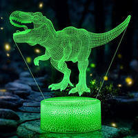 Lámpara de Ilusión 3D con Control Remoto, Luz Nocturna LED para Bebés y Niños, Decoración de Mesa de Noche