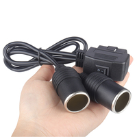 Equipo multifunción OBD2 para coche, cámara de salpicadero con cable de alimentación sin cables, chaqueta de PVC, cabeza de CC, encendedor de cigarrillos sin roturas