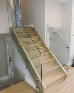 ราวบันไดไม้และกระจกแบบกำหนดเองพร้อมราคา - Product Image 3