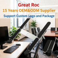 Support d'ordinateur réglable Great Roc, 8 niveaux de hauteur, antidérapant, pour ordinateurs portables et tablettes