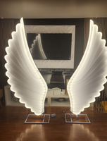 Ailes lumineuses LED pour décoration intérieure de mariage et de fête, éclairage romantique en forme d'ailes d'ange pour événements scéniques, indice de protection IP65, 180 cm – Vente chaude