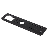 Plaques frontales en aluminium anodisé usinées sur mesure par CNC, châssis métalliques pour panneaux avant de haut-parleurs d'équipements audio