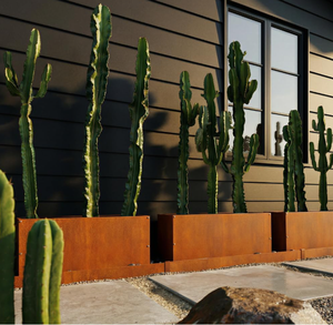 Jardinière <span class=keywords><strong>en</strong></span> <span class=keywords><strong>métal</strong></span> extra-large moderne personnalisable avec trou <span class=keywords><strong>de</strong></span> drainage, résistante aux intempéries, <span class=keywords><strong>décoration</strong></span> <span class=keywords><strong>de</strong></span> <span class=keywords><strong>jardin</strong></span> extérieur pour la maison - Product Image 2