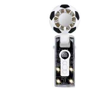 100-Speed Football Portable USB Rechargeable Plastic Handheld Fan with English Display 3600mAh Foldable for & Commute - Product Image 1