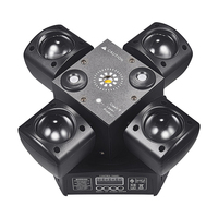 Mini projecteur de scène à tête mobile 4 bras DMX, contrôle sonore, IP65, LED RGBW, laser, stroboscope, faisceau rouge/vert pour discothèques, DJ, fêtes et bars