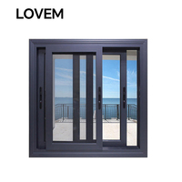 Fenêtre Ventanas à double vitrage imperméable Profil en aluminium Fenêtres coulissantes en verre à faible émissivité Fenêtre coulissante pour sous-sol
