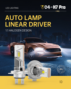 Kit de Actualización de Faros LED para Automóvil de 7600LM y 70W, Luz Delantera Automotriz de Alto Brillo Blanco de 6000K, Bombilla LED V04 de Alto Rendimiento - Product Image 1
