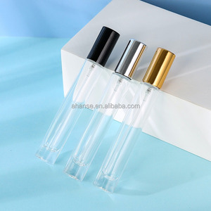 10ml 정사각형 원형 여행 테스터 크림프 입 유리 향수병 펌프 포함 - Product Image 5