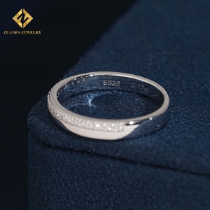 Anillo de Boda Apilable de Media Eternidad con Diamantes Cultivados en Laboratorio NGTC de ZUANFA JEWELRY, Plata 925, para Mujer - Product Image 3