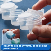 Pots de peinture à couvercle fermé à charnière 3ml/5ml gobelets en plastique avec artisanat passe-temps Art numéros de peinture pour enfants ensemble d'emballage