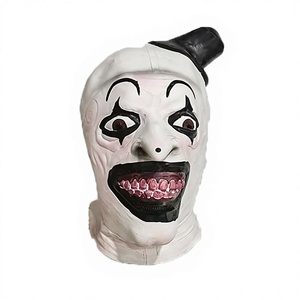 Maschera in lattice di Halloween a forma di clown orribile e terrificante, bestseller transfrontaliero, con testa di killer insanguinata - Product Image 1