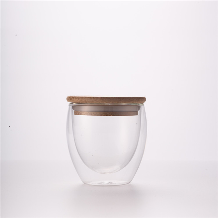 Стеклянная кофейная чашка с двойными стенками из боросиликатного пищевого класса на заказ