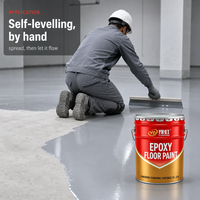 Peinture époxy auto-nivelante bicomposante Yuhong Yongxing pour sols en acier/bois/béton, imperméable, résistante aux produits chimiques et à la poussière