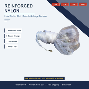 Filet lesté <span class=keywords><strong>en</strong></span> nylon renforcé avec double ourlet, équipement de lancer manuel, export <span class=keywords><strong>en</strong></span> vrac, durable, fiable, optimisé, avancé - Product Image 1