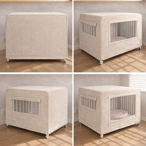 Cage pour chien luxueuse toutes saisons, intérieure/extérieure, mobile <span class=keywords><strong>avec</strong></span> roulettes, cage pour animaux de compagnie imperméable, enclos de haute qualité, lit confortable pour animaux de compagnie - Product Image 2